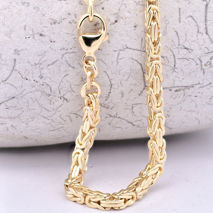 Goldkette Königskette Halskette Breite 3,2 mm massiv 585-14 Karat Gold
