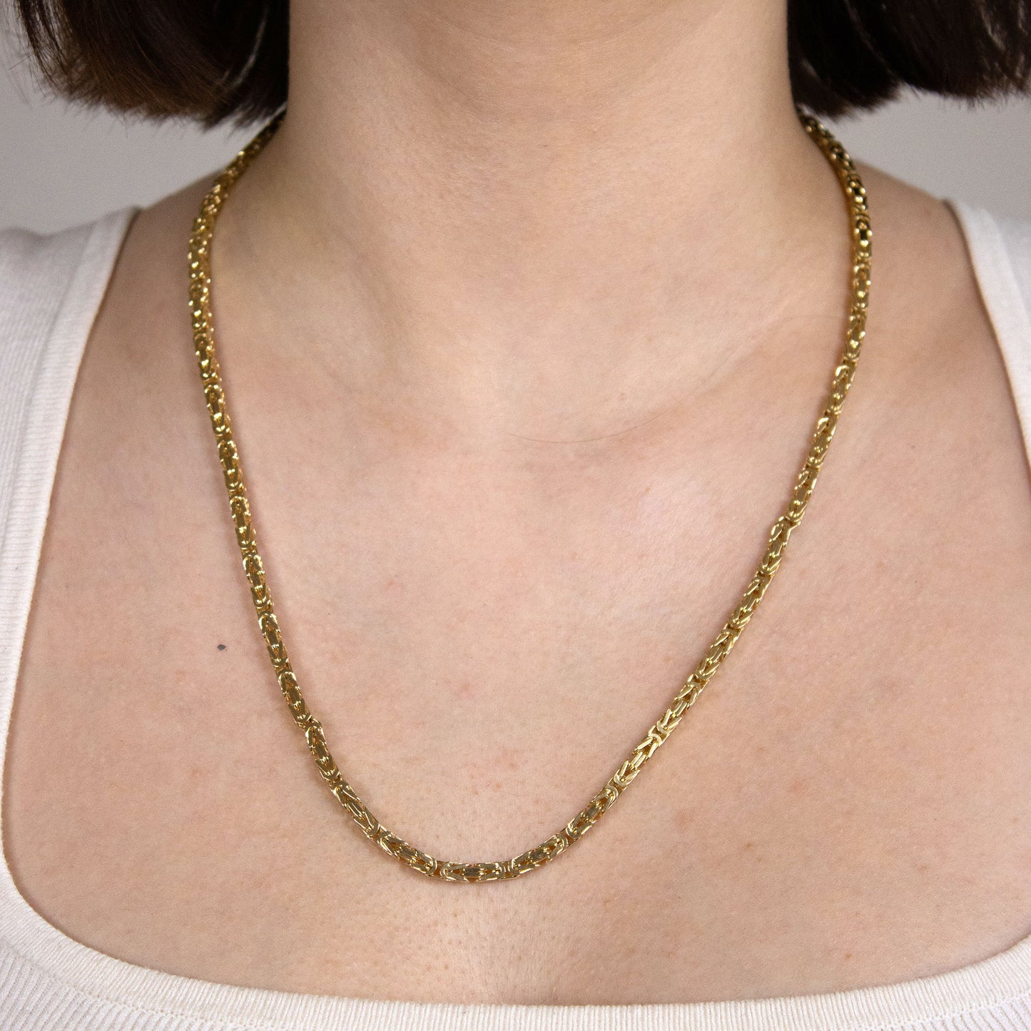 Goldkette Königskette Halskette Breite 3,2 mm massiv 585-14 Karat Gold