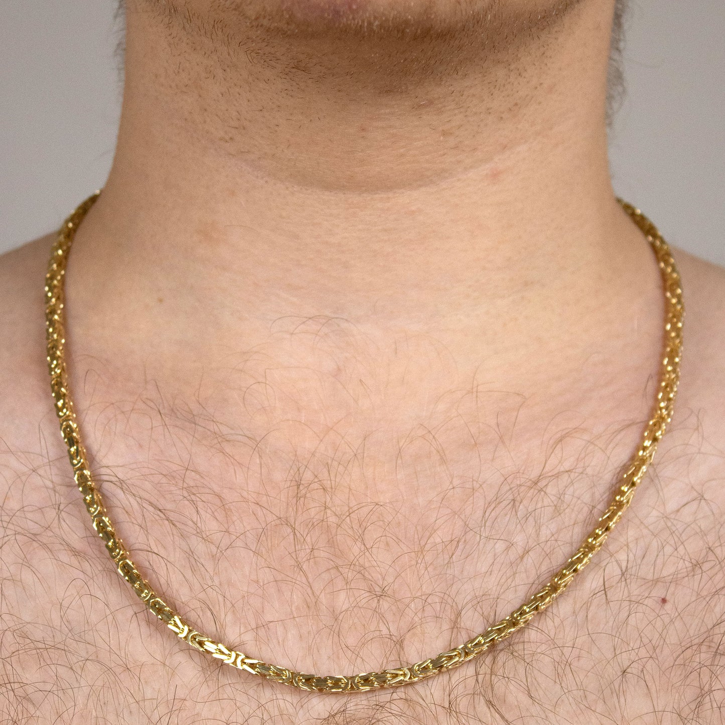 Goldkette Königskette Halskette Breite 3,2 mm massiv 585-14 Karat Gold