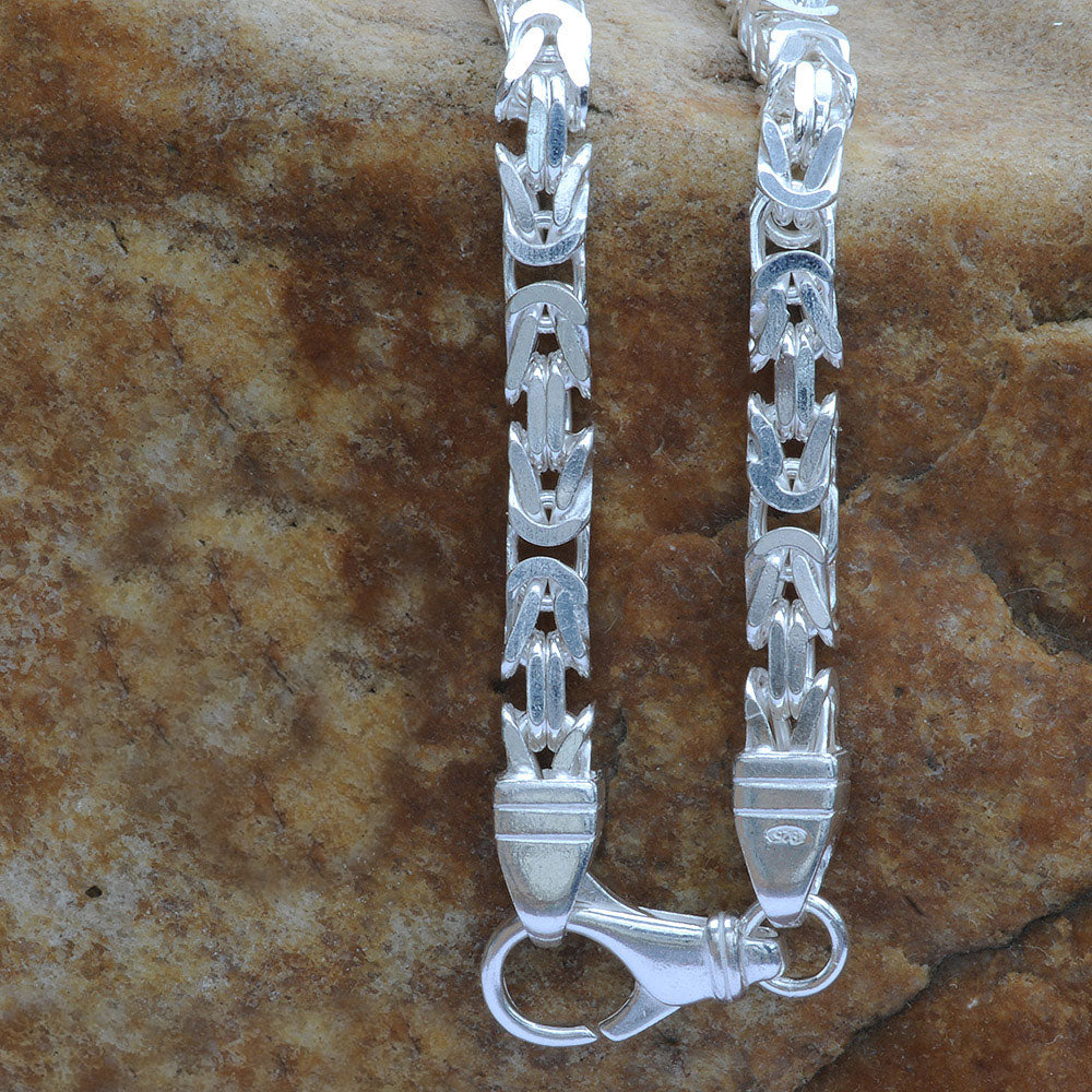Königskette Halskette oder Armband Breite 5,1 mm - massiv 925 Sterlingsilber Auswahl