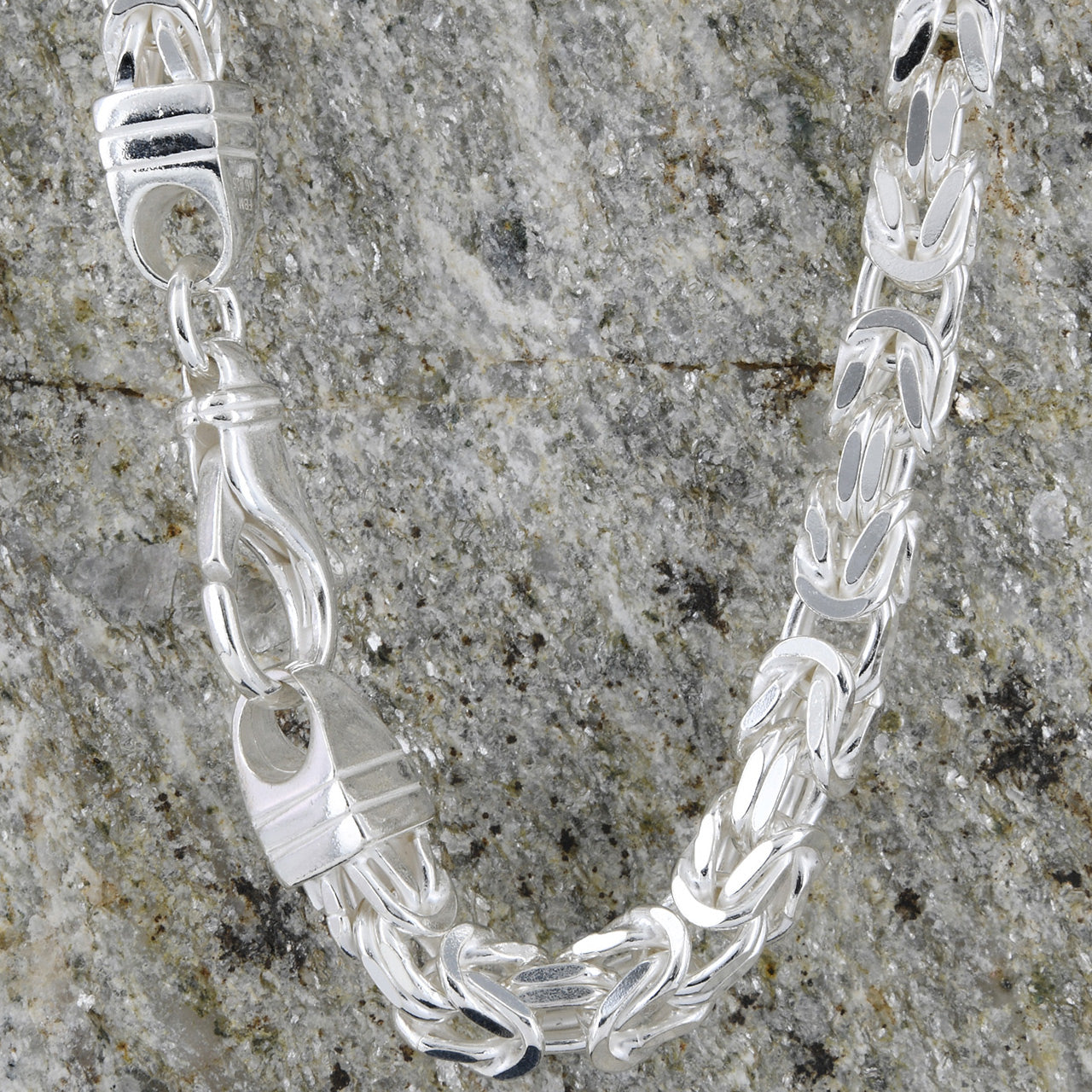 Königskette Halskette oder Armband Breite 5,1 mm - massiv 925 Sterlingsilber Auswahl