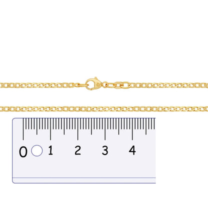 Goldkette Panzerkette Breite 2,1mm weit - 333-8 Karat Gold