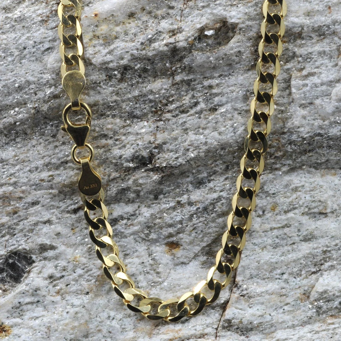 5,0 mm weit 585 14 Karat Gold Halskette Panzerkette massiv Gold hochwertige Goldkette  Länge frei wählbar