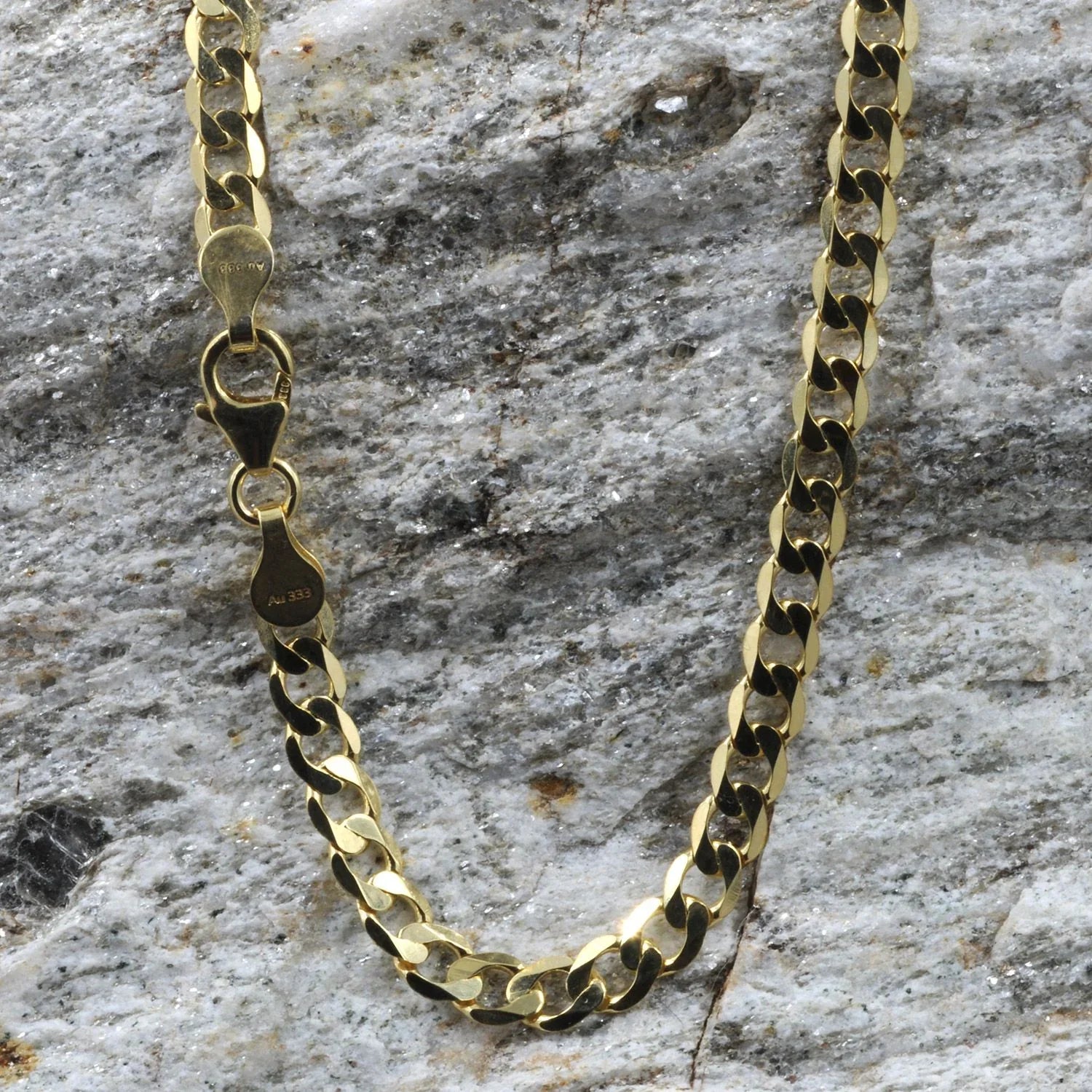 5,0 mm weit 585 14 Karat Gold Halskette Panzerkette massiv Gold hochwertige Goldkette  Länge frei wählbar