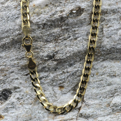 5,0 mm weit 585 14 Karat Gold Halskette Panzerkette massiv Gold hochwertige Goldkette  Länge frei wählbar