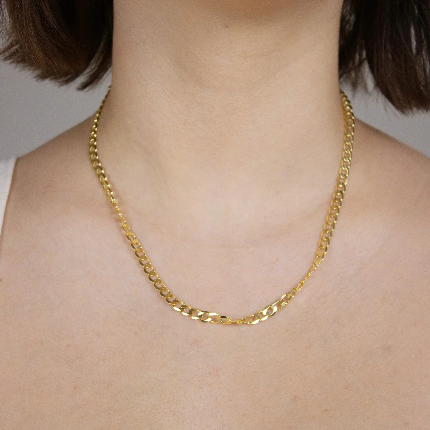 5,0 mm weit 585 14 Karat Gold Halskette Panzerkette massiv Gold hochwertige Goldkette  Länge frei wählbar