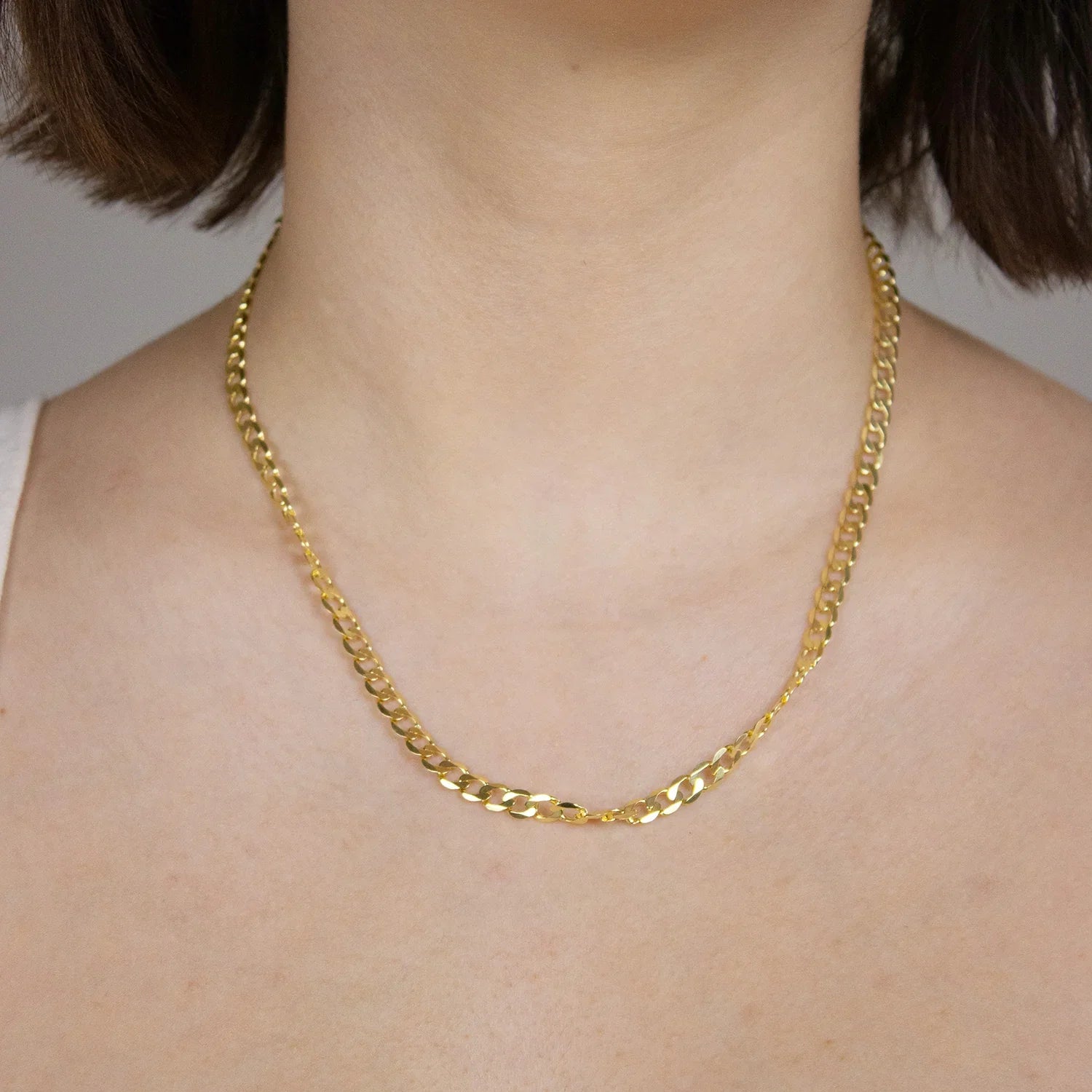 5,0 mm weit 585 14 Karat Gold Halskette Panzerkette massiv Gold hochwertige Goldkette  Länge frei wählbar