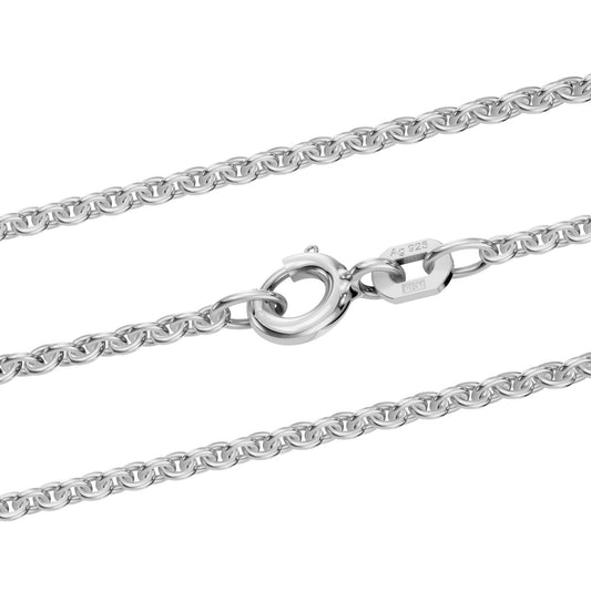 Silberkette Ankerkette rund Halskette Breite 2,0 mm massiv 925 Silber