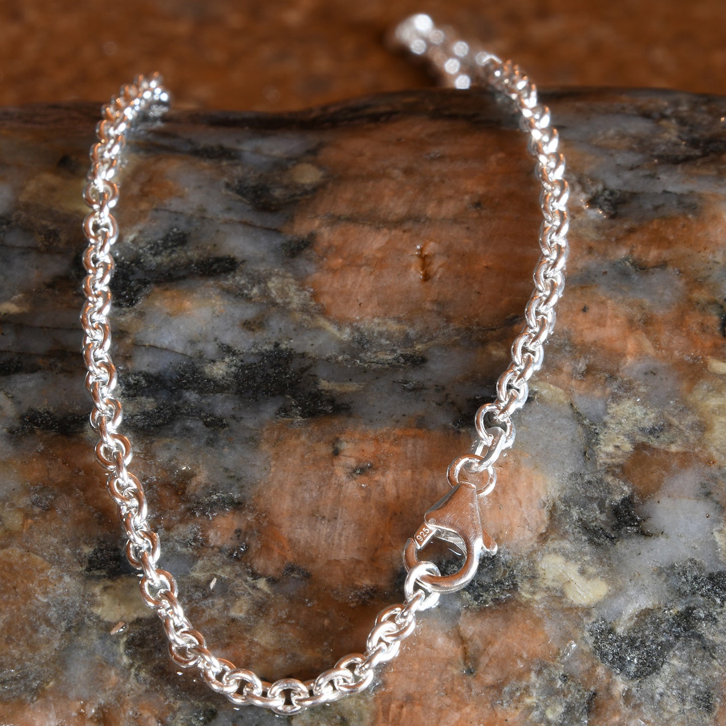 Silberkette Ankerkette Breite 3,2mm - 925 Silber