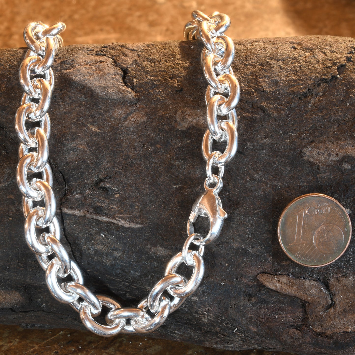 Silberkette Ankerkette Breite 9,1mm - 925 Silber