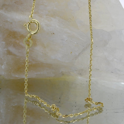 Ankerkette diamantiert Länge 60cm - Breite 1,2mm - 333-8 Karat Gold