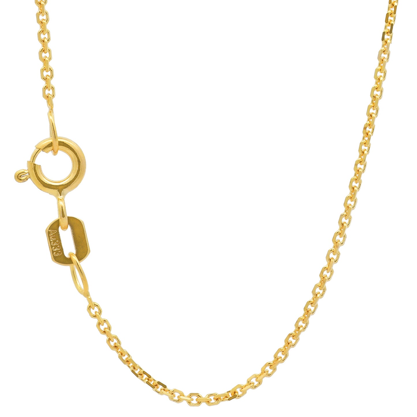 Goldkette Ankerkette diamantiert Halskette 1,2 mm 333-8 Karat Gold