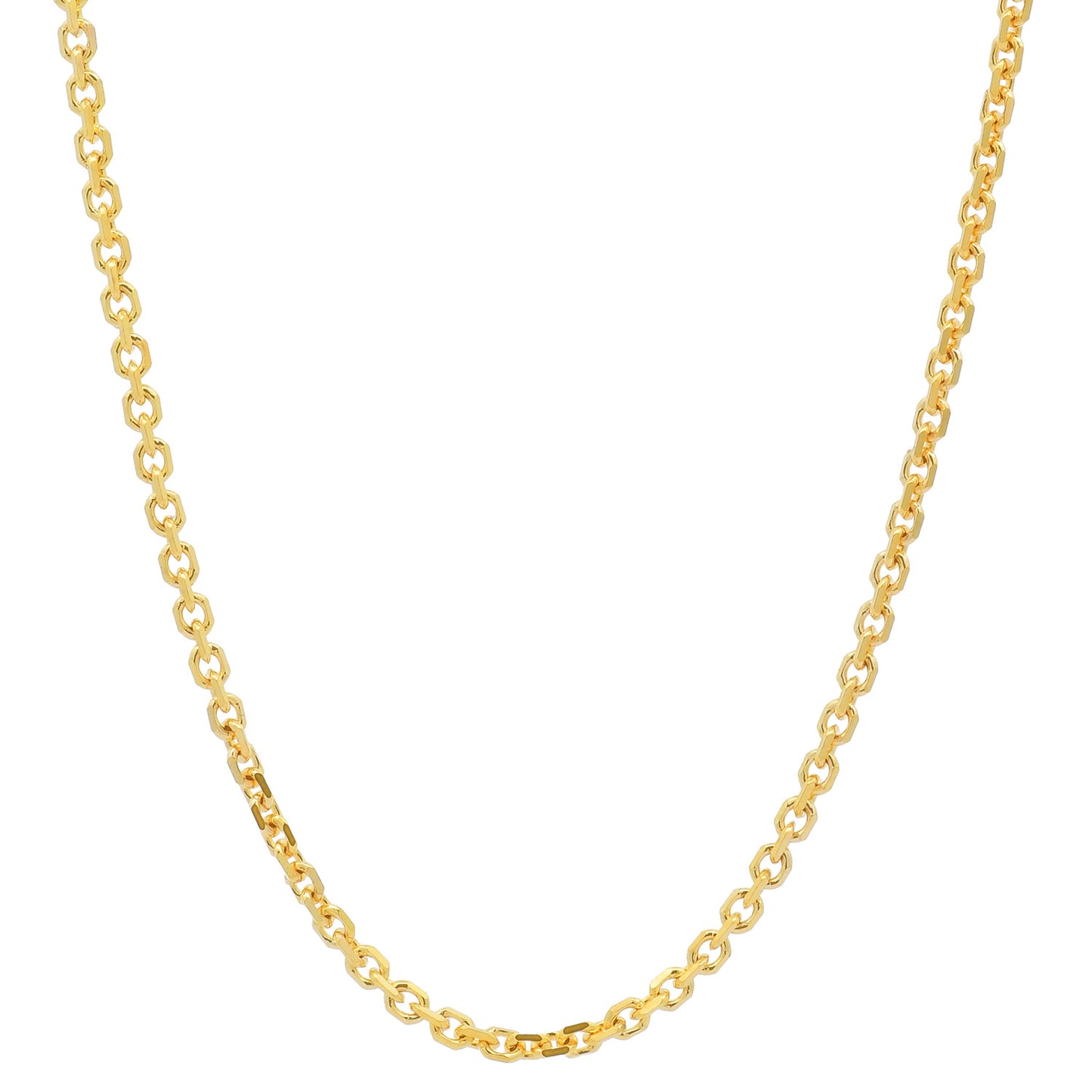 Ankerkette diamantiert Halskette - 333 - 8 Karat Gold