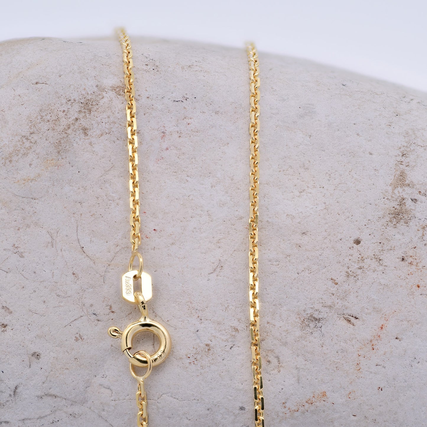 Ankerkette diamantiert Halskette - 333 - 8 Karat Gold