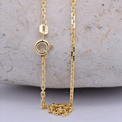 Ankerkette diamantiert Halskette - 333 - 8 Karat Gold