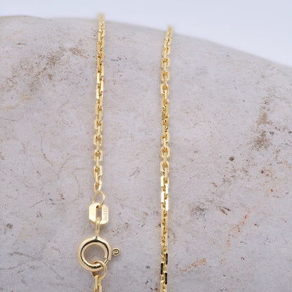 Ankerkette diamantiert Halskette - 333 - 8 Karat Gold