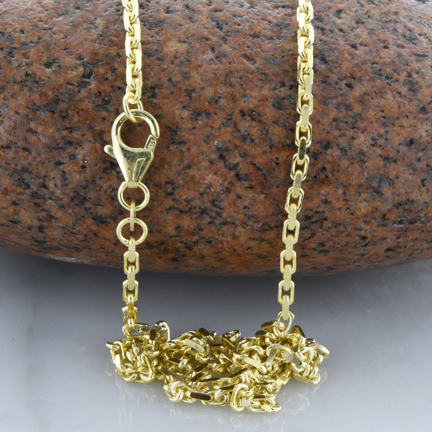 Ankerkette diamantiert Halskette - 333 - 8 Karat Gold