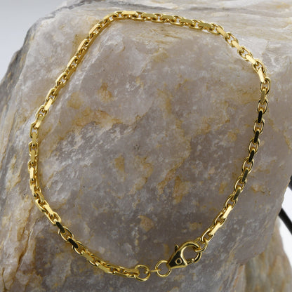 Ankerkette diamantiert Halskette - 333 - 8 Karat Gold