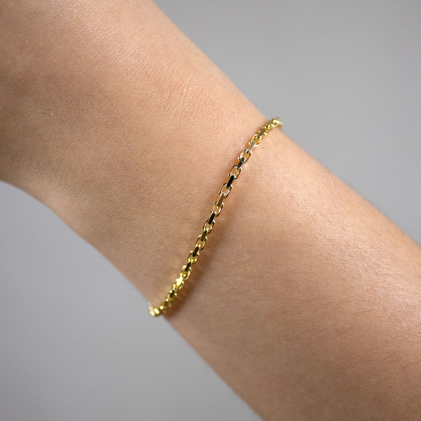 Ankerkette diamantiert Halskette - 333 - 8 Karat Gold