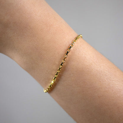 Ankerkette diamantiert Halskette - 333 - 8 Karat Gold