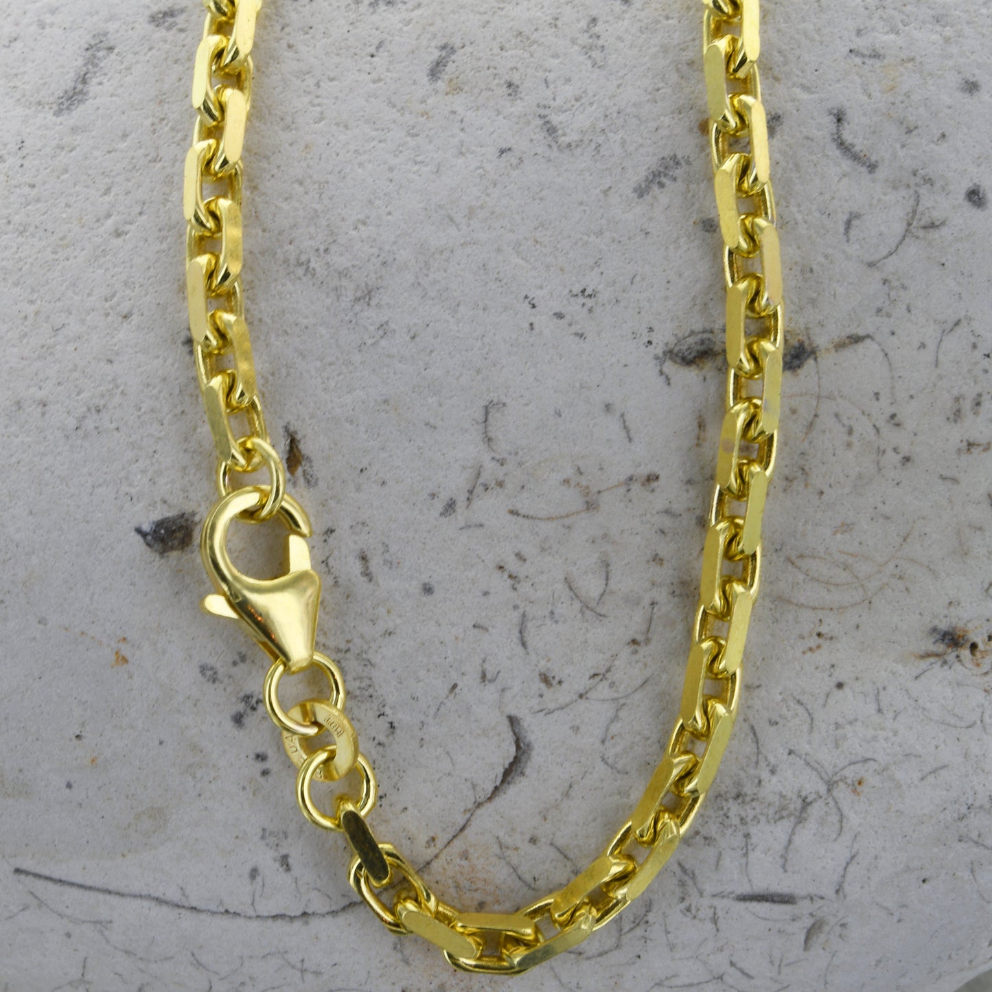 Ankerkette diamantiert Halskette - 333 - 8 Karat Gold