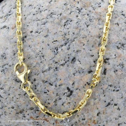 Ankerkette diamantiert Halskette - 585 - 14 Karat Gold