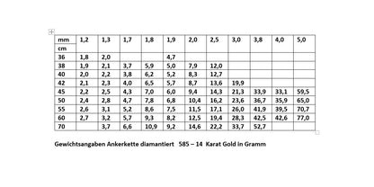 Ankerkette diamantiert Halskette - 585 - 14 Karat Gold