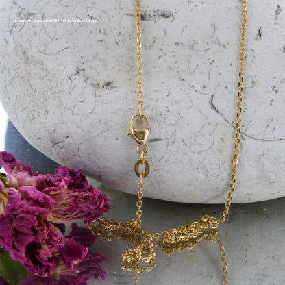 Ankerkette diamantiert Halskette -  750 - 18 Karat Gold