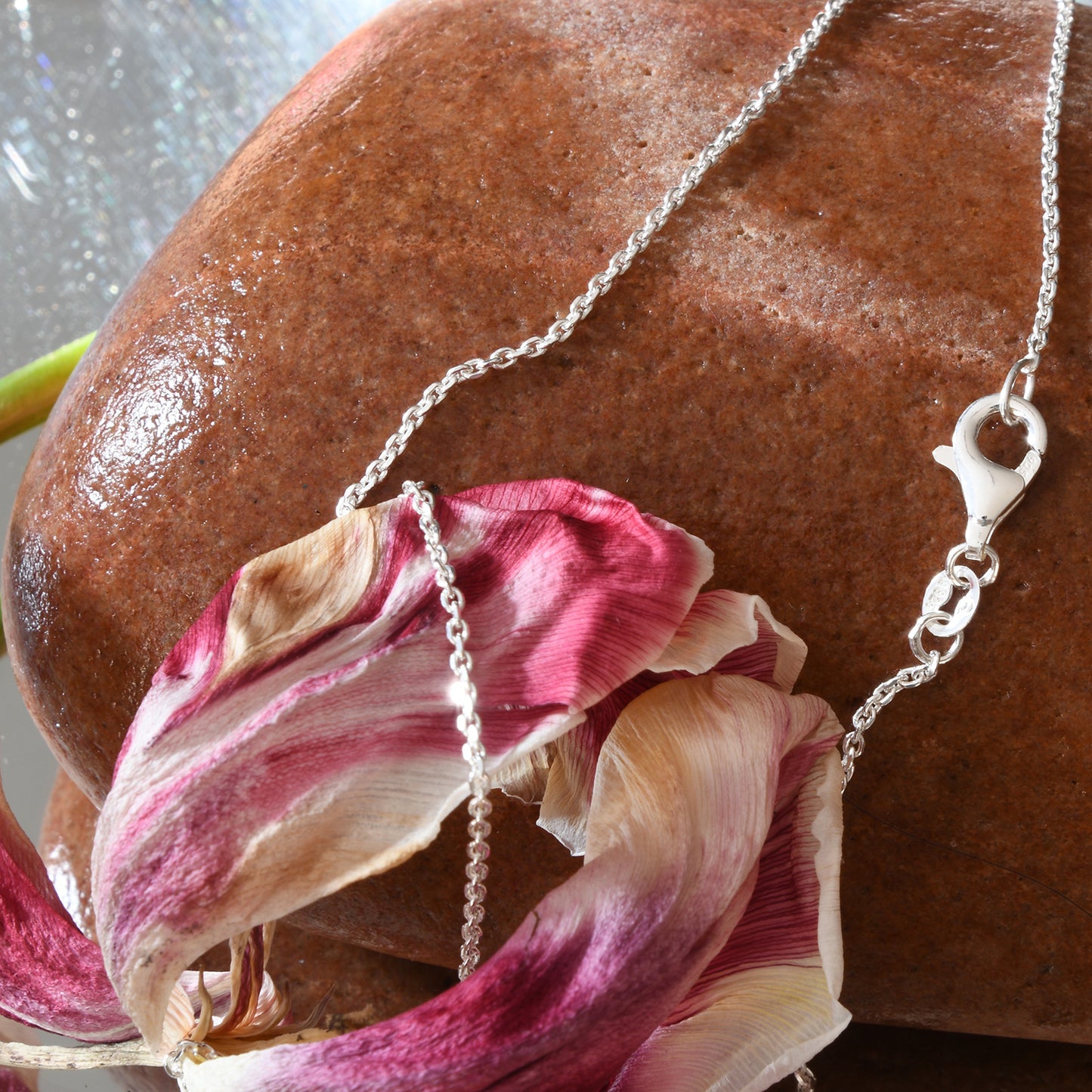 Silberkette Echt 925 Sterlingsilber Ankerkette diamantiert Silber Halskette - Damenkette und Herrenkette Made in Germany