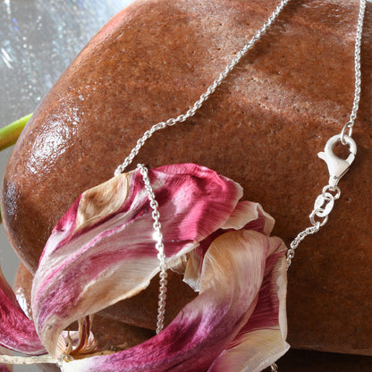 Silberkette Echt 925 Sterlingsilber Ankerkette diamantiert Silber Halskette - Damenkette und Herrenkette Made in Germany