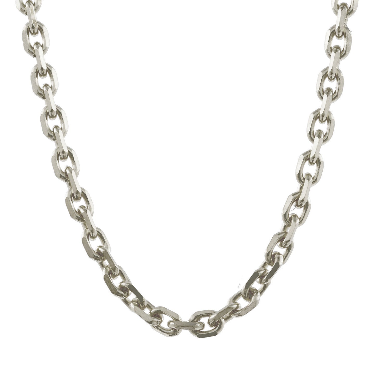 Silberkette Echt 925 Sterlingsilber Ankerkette diamantiert Silber Halskette - Damenkette und Herrenkette Made in Germany