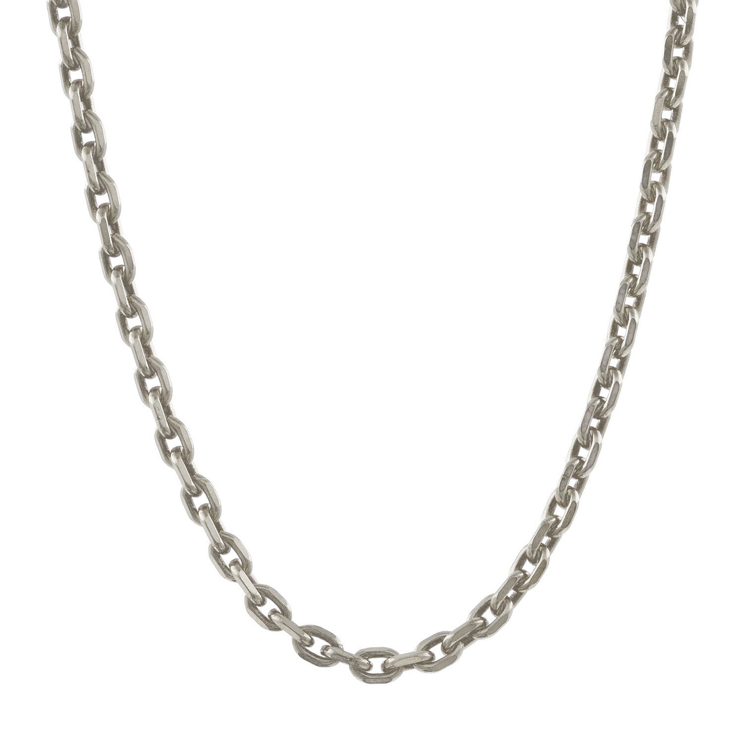 Silberkette Echt 925 Sterlingsilber Ankerkette diamantiert Silber Halskette - Damenkette und Herrenkette Made in Germany