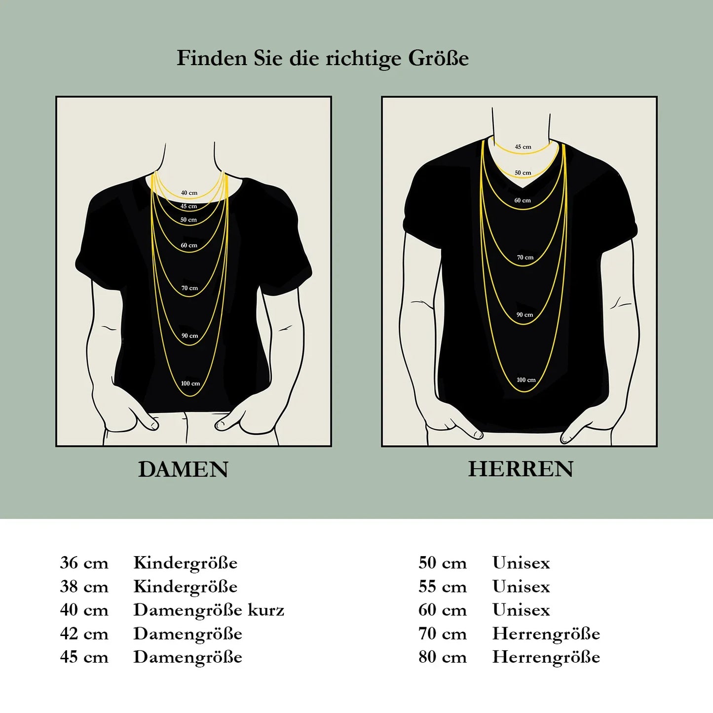 Goldkette Ankerkette rund Halskette Breite 1,5 mm - 333 - 8 Karat Gold