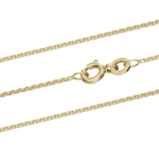 Goldkette Ankerkette 1,1 mm 333 - 585 - 750 Gold oder Silber vergoldet
