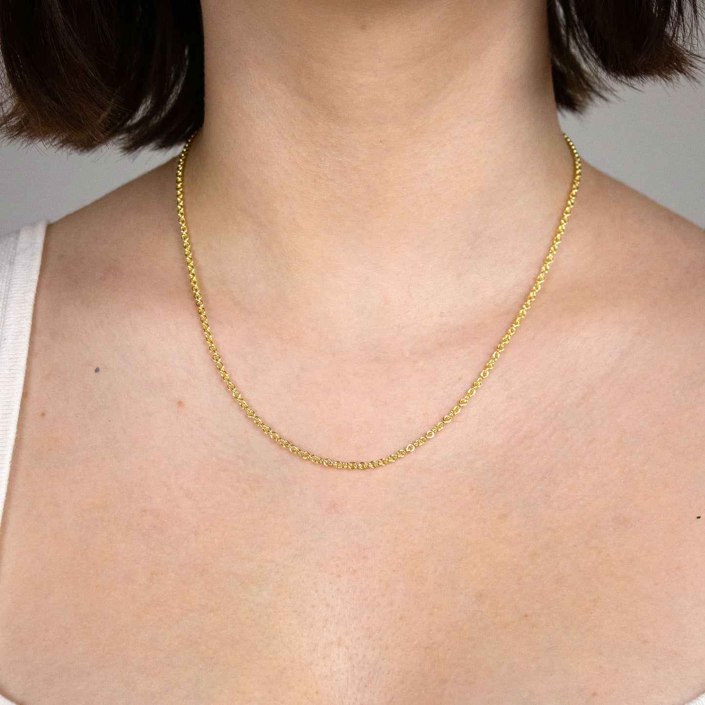Ankerkette rund Halskette  585 - 14 Karat Gold Auswahl