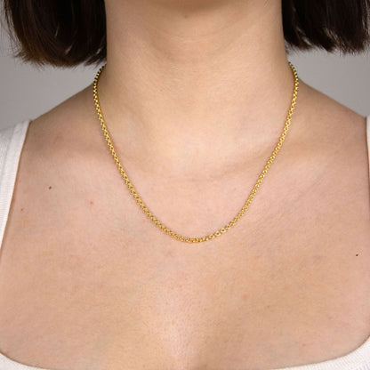 Ankerkette rund Halskette  585 - 14 Karat Gold Auswahl