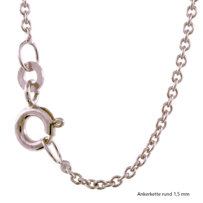 Ankerkette rund Halskette  925 Sterlingsilber Auswahl