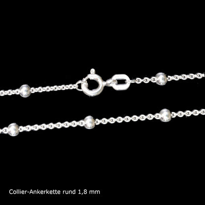 Ankerkette Halskette Breite 1,8 mm - 925 Sterlingsilber Auswahl