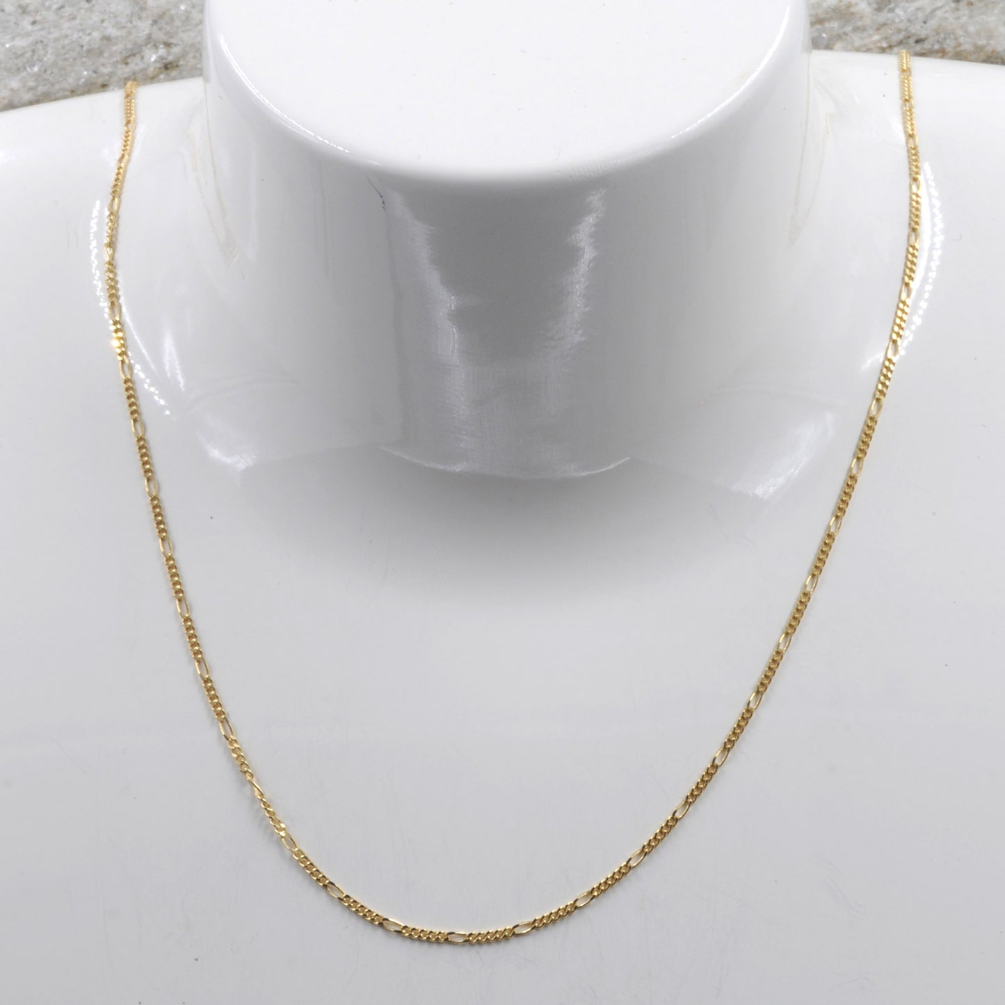 Goldkette Figarokette diamantiert Halskette 1,5 mm - 333-8 Karat Gold