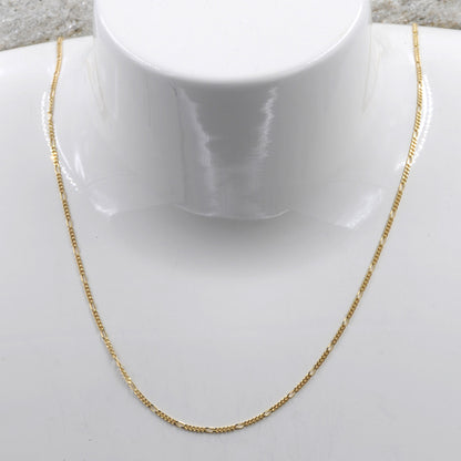 Goldkette Figarokette diamantiert Halskette 1,5 mm - 333-8 Karat Gold