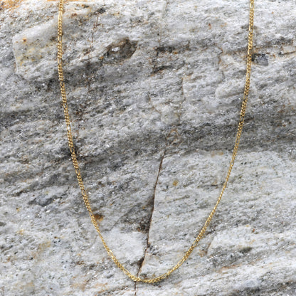 Goldkette Figarokette diamantiert Halskette 1,5 mm - 333-8 Karat Gold