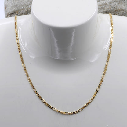 Goldkette Figarokette diamantiert Halskette 1,9 mm - 333-8 Karat Gold