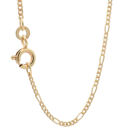 Massive Goldkette Figarokette diamantiert Halskette 333 - 8 Karat Gold