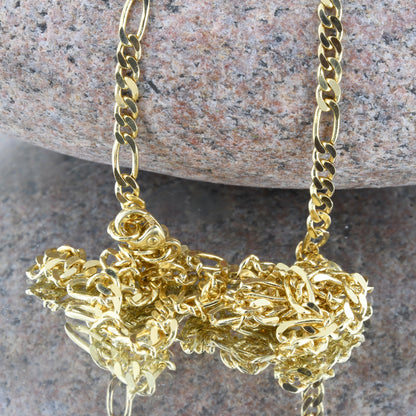 Massive Goldkette Figarokette diamantiert Halskette 333 - 8 Karat Gold
