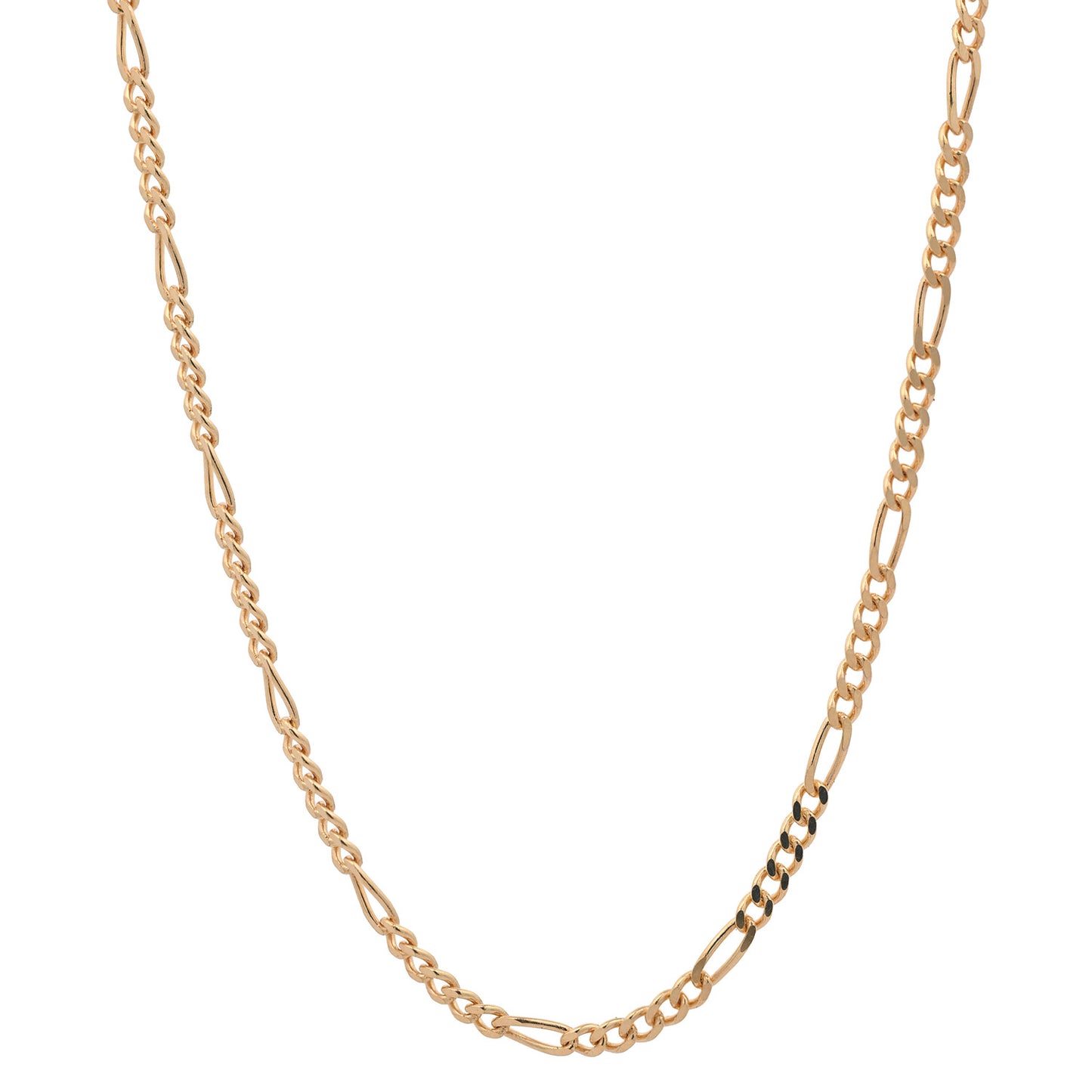 Massive Goldkette Figarokette diamantiert Halskette 585- 14 Karat Gold