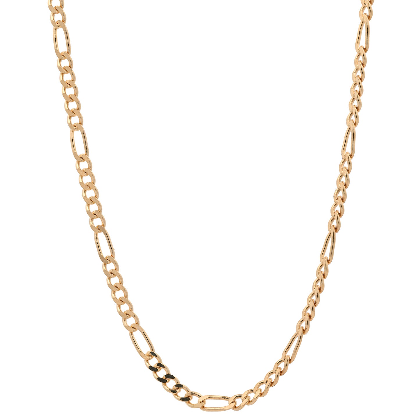 Massive Goldkette Figarokette diamantiert Halskette 585- 14 Karat Gold