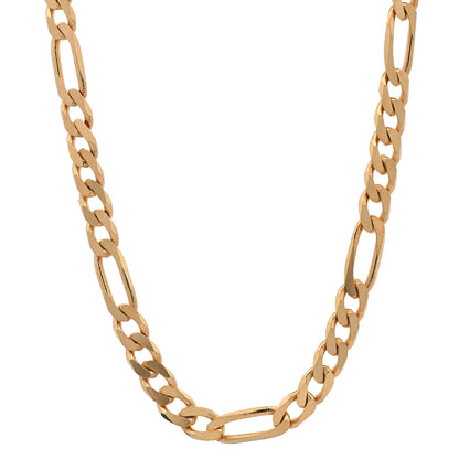 Massive Goldkette Figarokette diamantiert Halskette 585- 14 Karat Gold