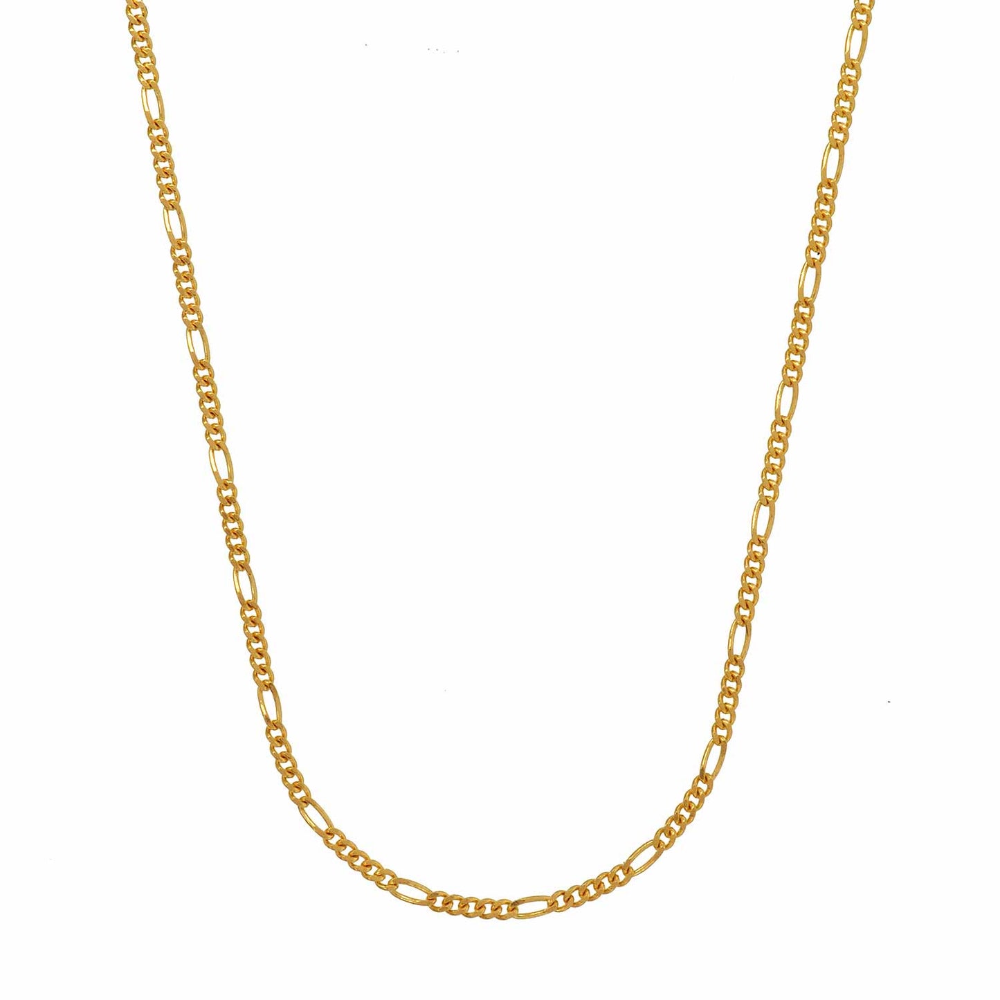 Massive Goldkette Figarokette diamantiert Halskette 585- 14 Karat Gold