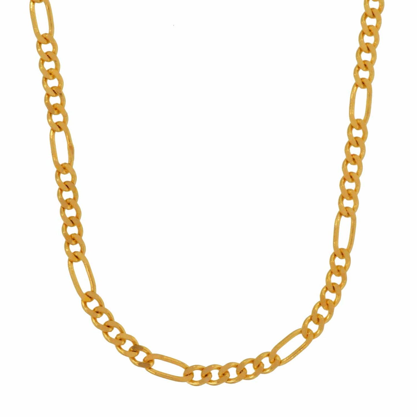 Massive Goldkette Figarokette diamantiert Halskette 585- 14 Karat Gold