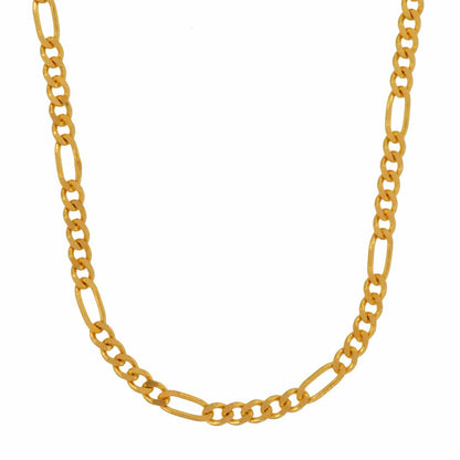 Massive Goldkette Figarokette diamantiert Halskette 585- 14 Karat Gold